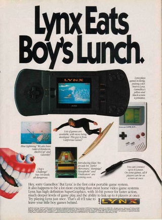 Trash-talking ad for the Atari Lynx. I remember seeing this in comics or magazines back in the day. Happily, the website Retroist is among those that scanned a copy.